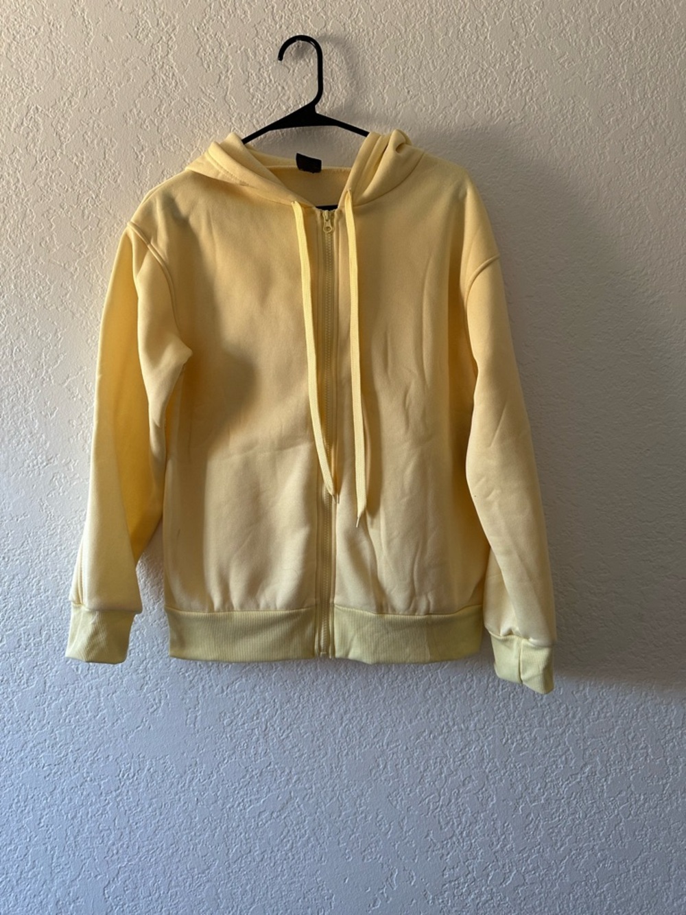 Light Yellow Zip-Up Hoodie
